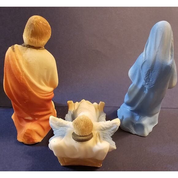 Mid-century Chalkware Holy Family Nativity Hand-painted 1950s Japan - Picture 2 of 12